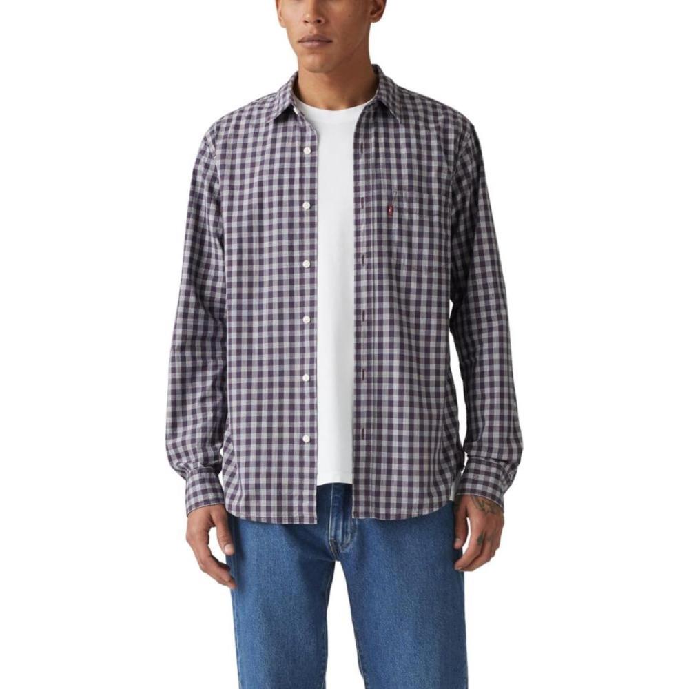 imageLevis Mens OverallJoel Plaid Dress Blues