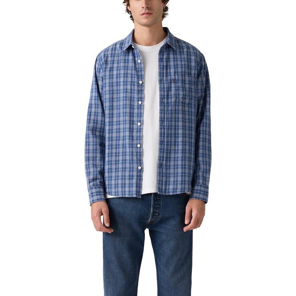 imageLevis Mens OverallNew Hakan Plaid Sunshine Blue