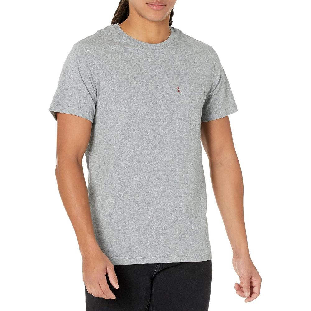 imageLevis Mens Short Sleeve Classic Pocket Tee Available in BigChisel Grey Heather