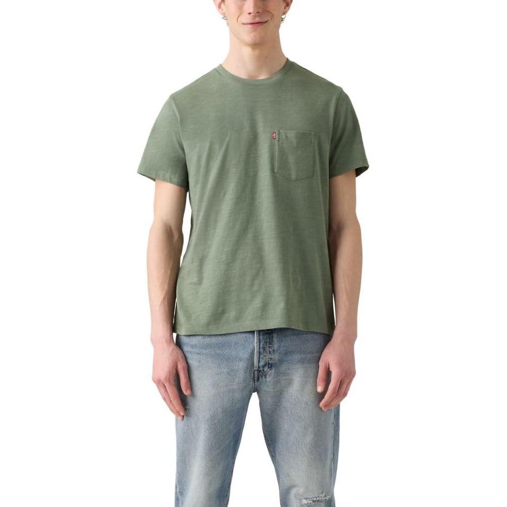 imageLevis Mens Short Sleeve Classic Pocket Tee Available in BigSlub Jersey