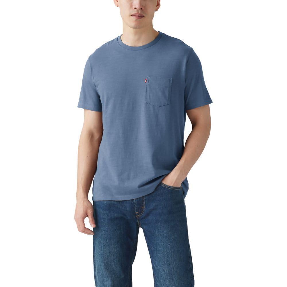 imageLevis Mens Short Sleeve Classic Pocket Tee Available in BigSunset Blue