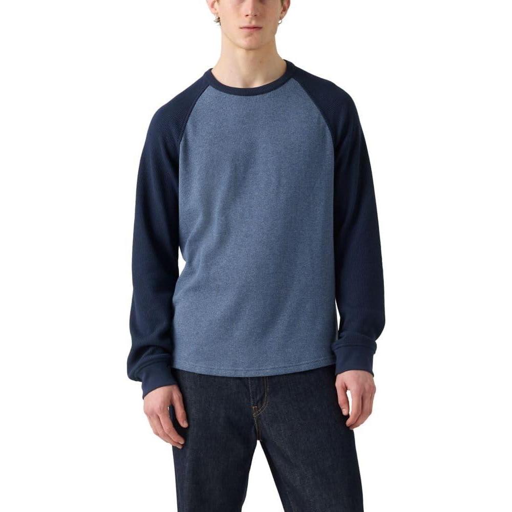 imageLevis Mens Thermal Raglan CrewneckVintage Indigo