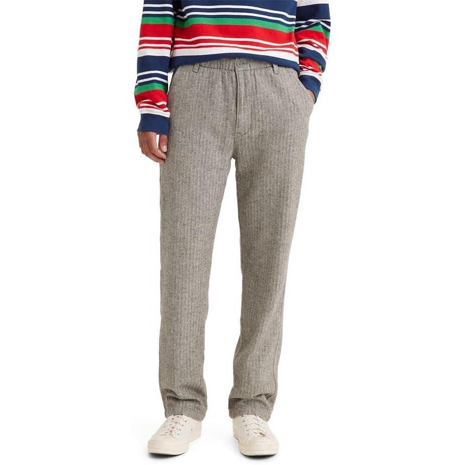 imageLevis Mens XX Chino Ez PantsNew Cosy Dark Grey Herringbone