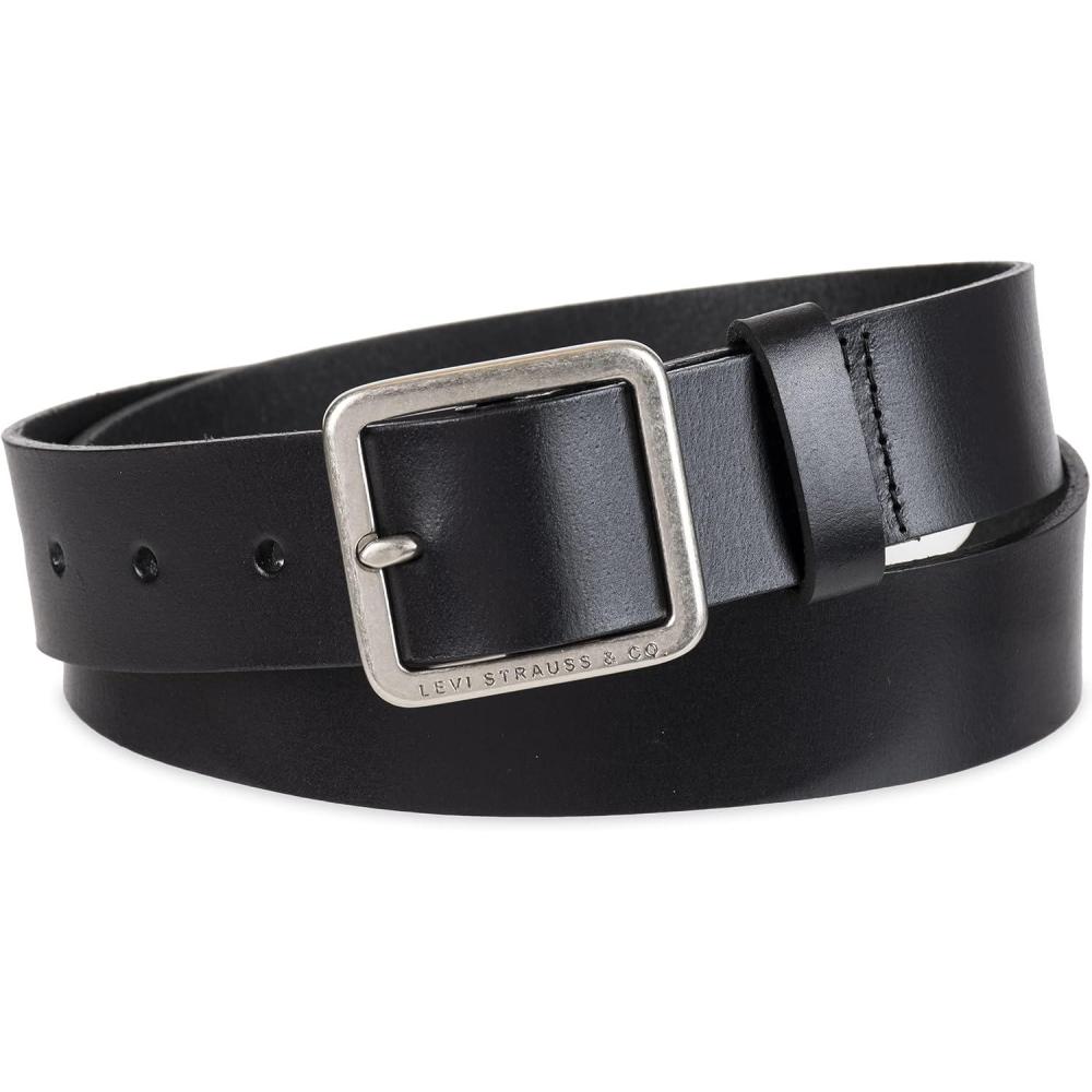 imageLevis Womens Casual Leather Belt With Square Buckle Stylish Jeans amp Dress Belt Regular amp Plus SizesBlack Elevated