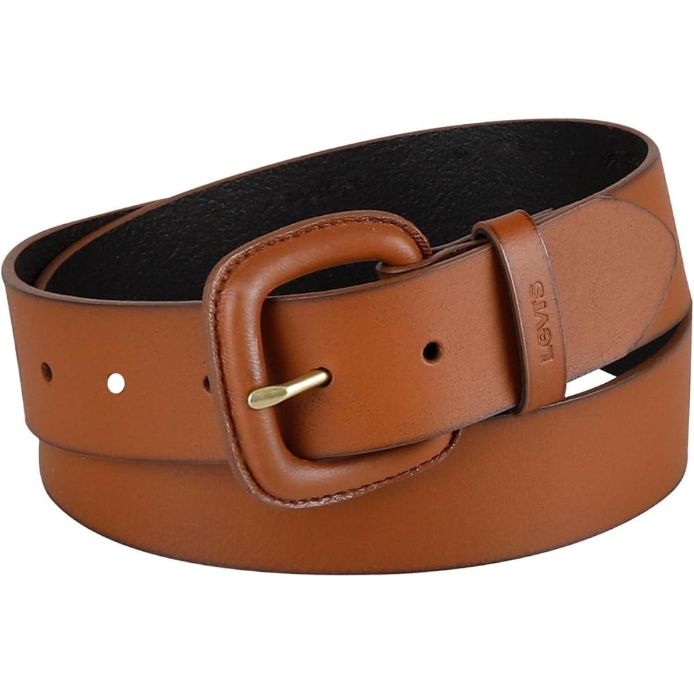imageLevis Womens Casual Wrapped Leather Buckle Jean BeltTan