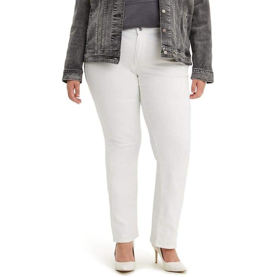 imageLevis Womens Classic Straight Jeans Plus SizeSimply White