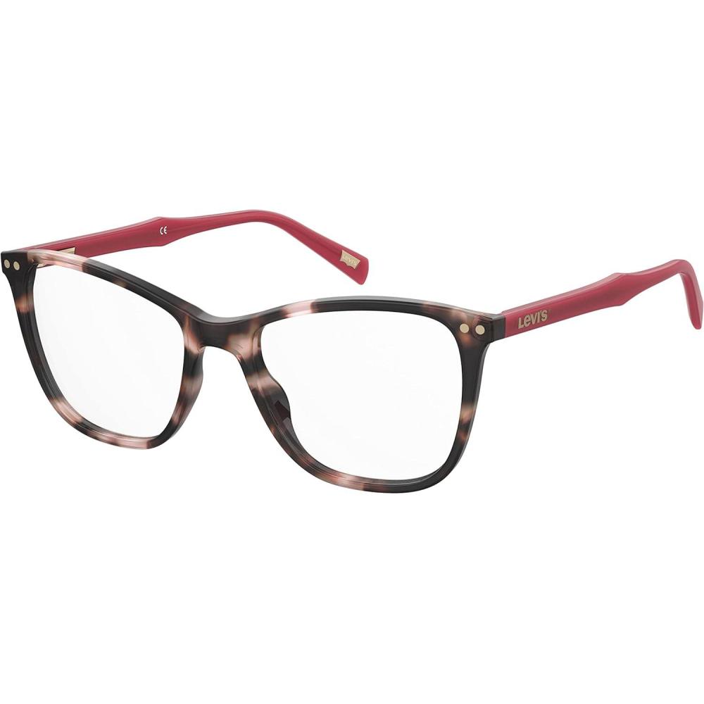 imageLevis Womens LV 5018 Cat Eye Prescription Eyewear Frames Pink HavanaDemo Lens 52 mm 17mm