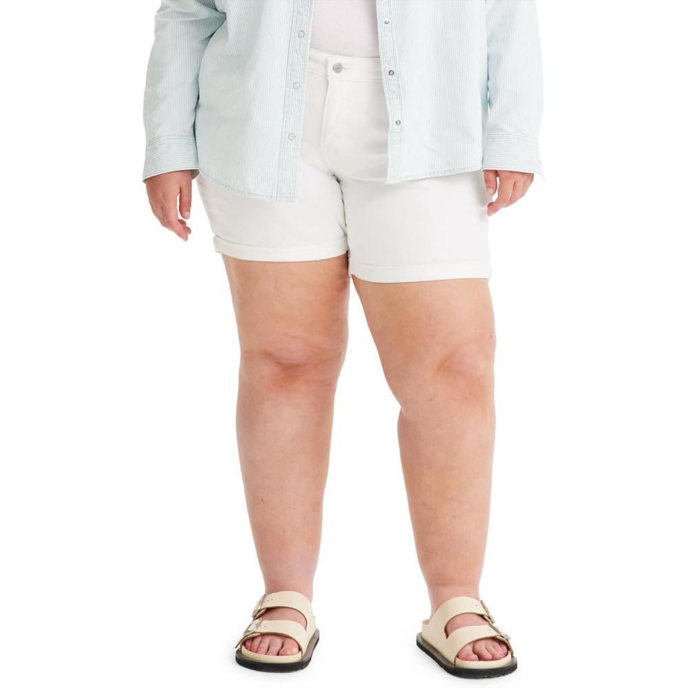 imageLevis Womens MidLength ShortsChalk White