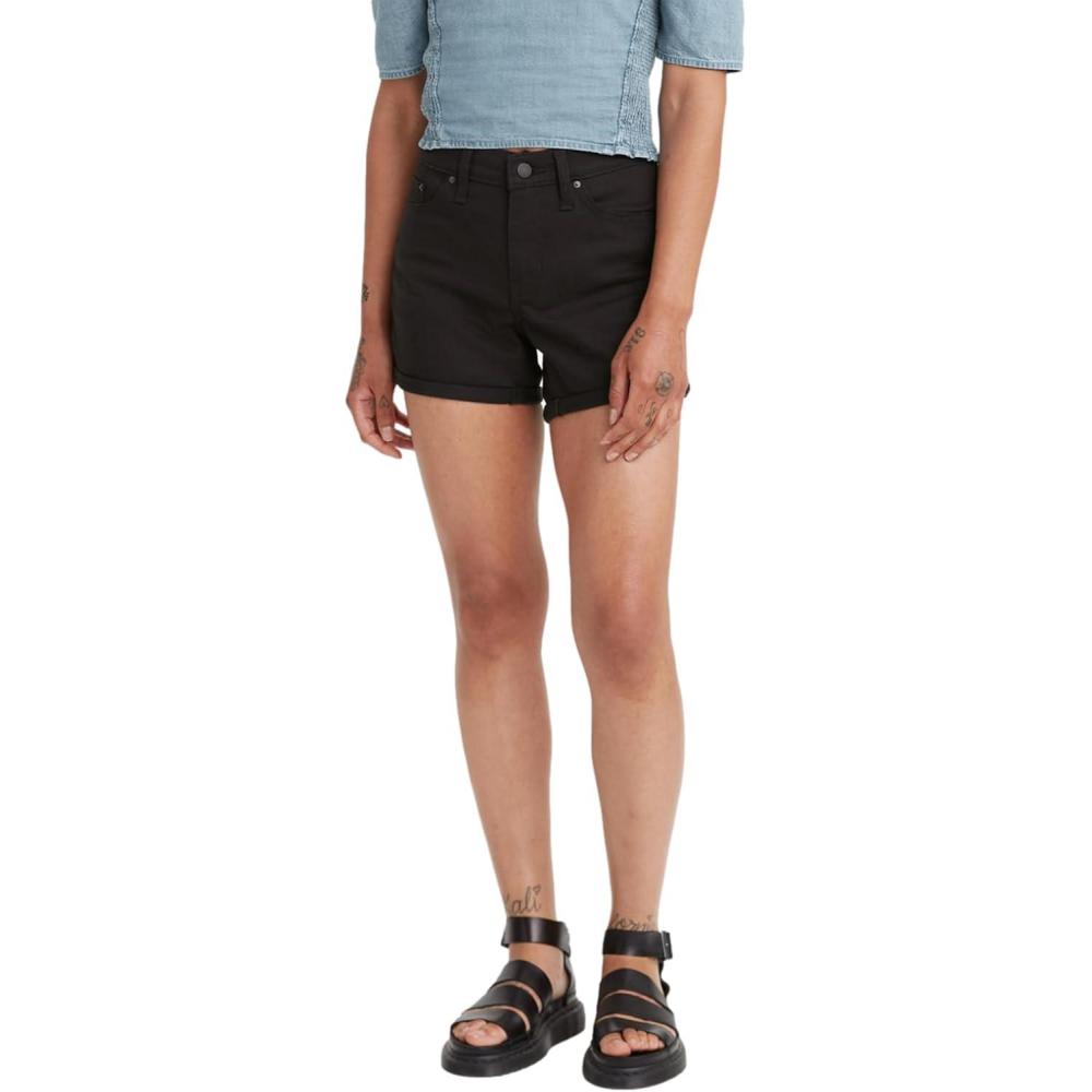 imageLevis Womens MidLength ShortsNew Black and Black