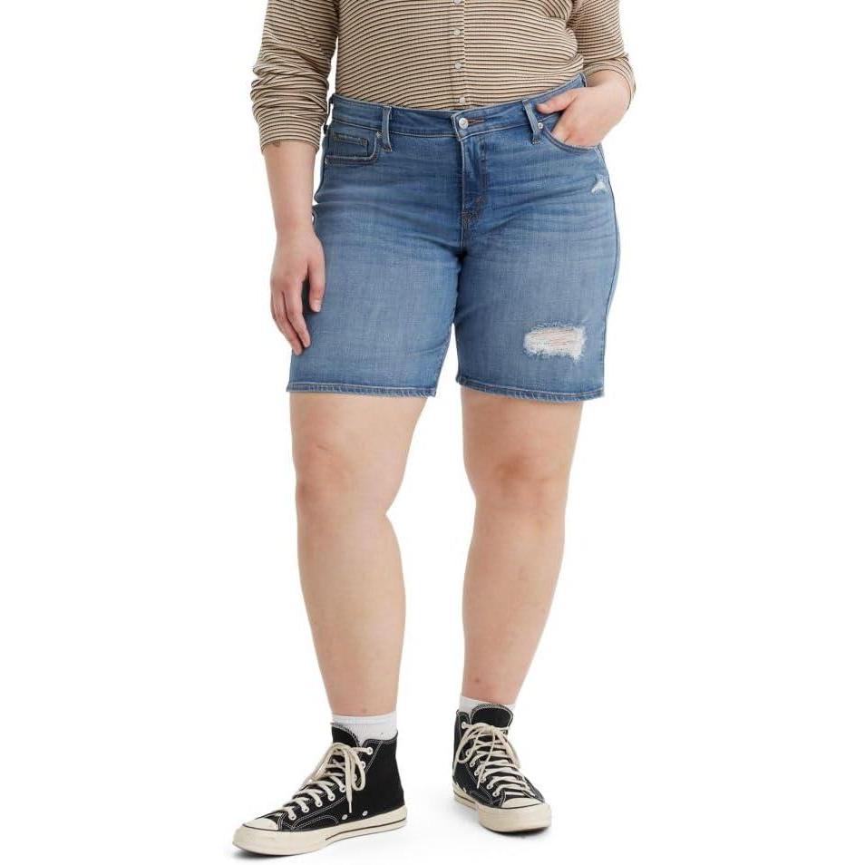 imageLevis Womens MidLength ShortsNew What Are We Plus