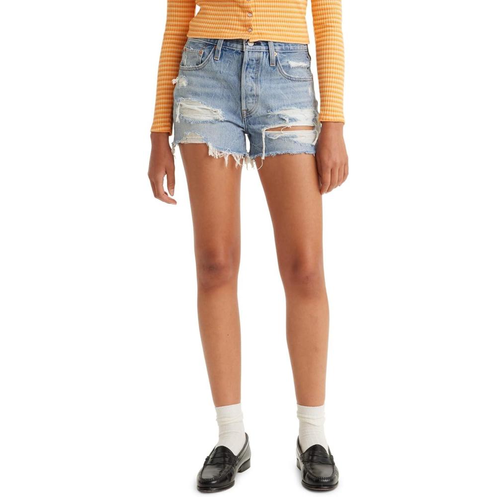 imageLevis Womens Premium 501 Original Shorts Also Available in PlusCamp Point  Light Indigo