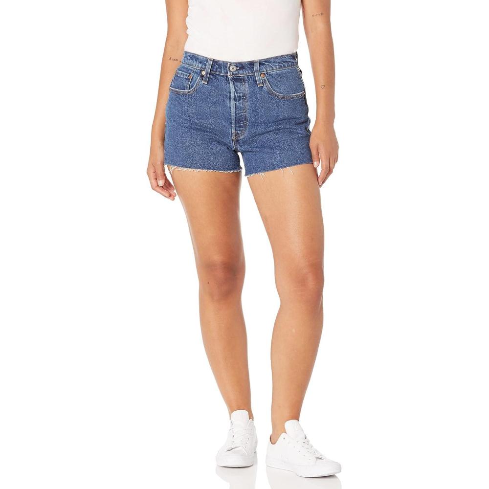 imageLevis Womens Premium 501 Original Shorts Also Available in PlusSalsa Halfway Medium Indigo