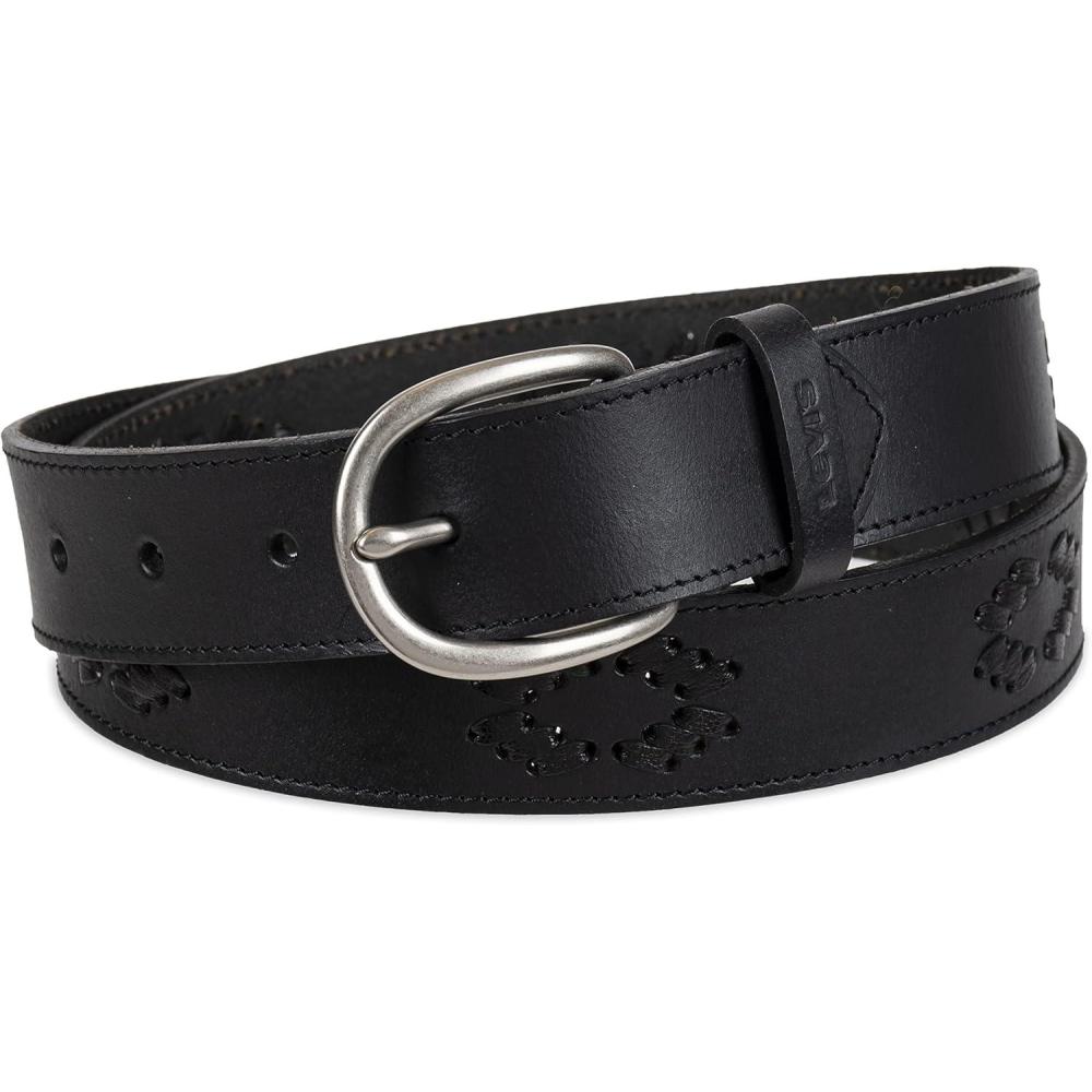 imageLevis Womens Western Inspired Fashion Belts for Jeans Trousers and DressesBlack Lace