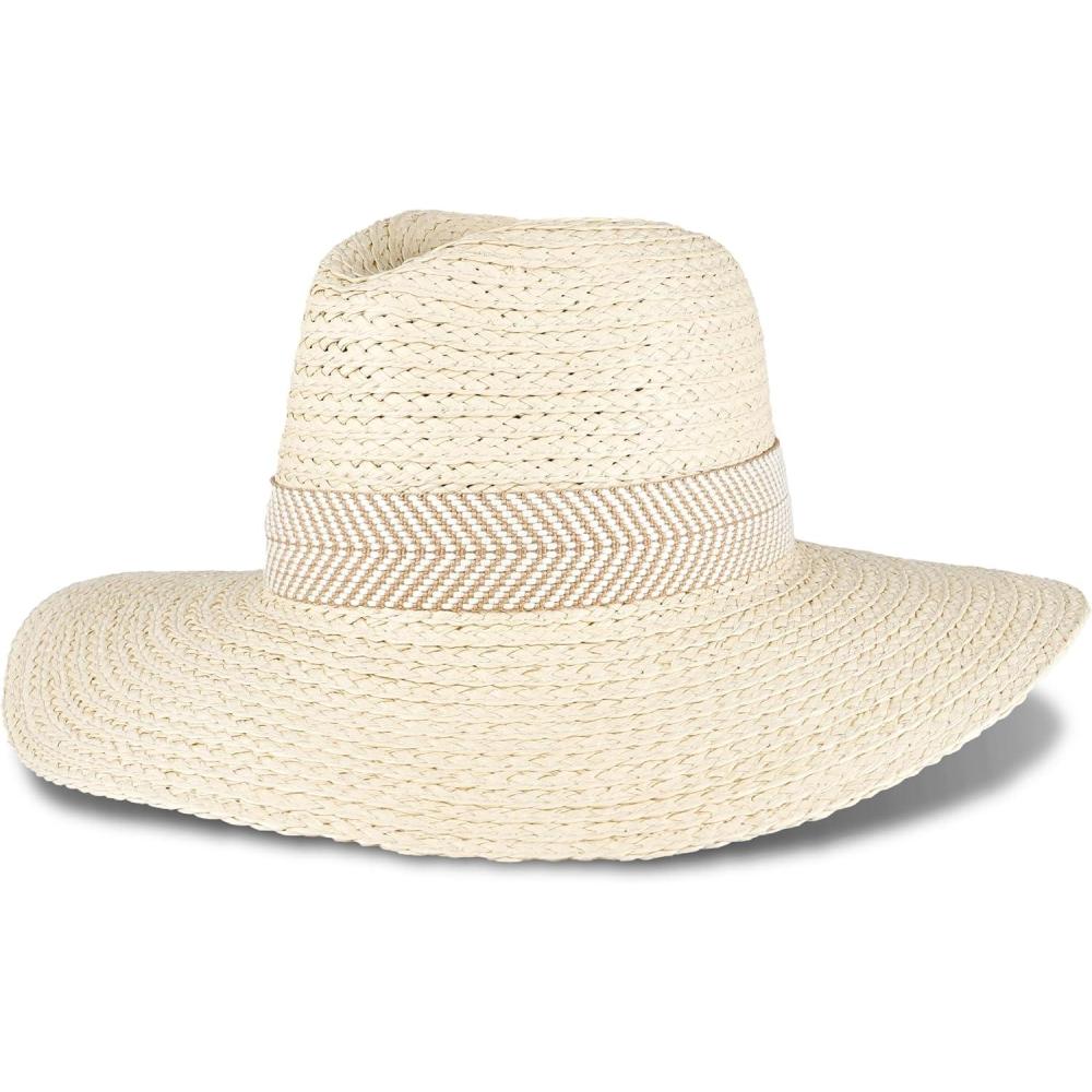 imageLevis Womens Wide Brim Straw Hat with Woven BandKhaki
