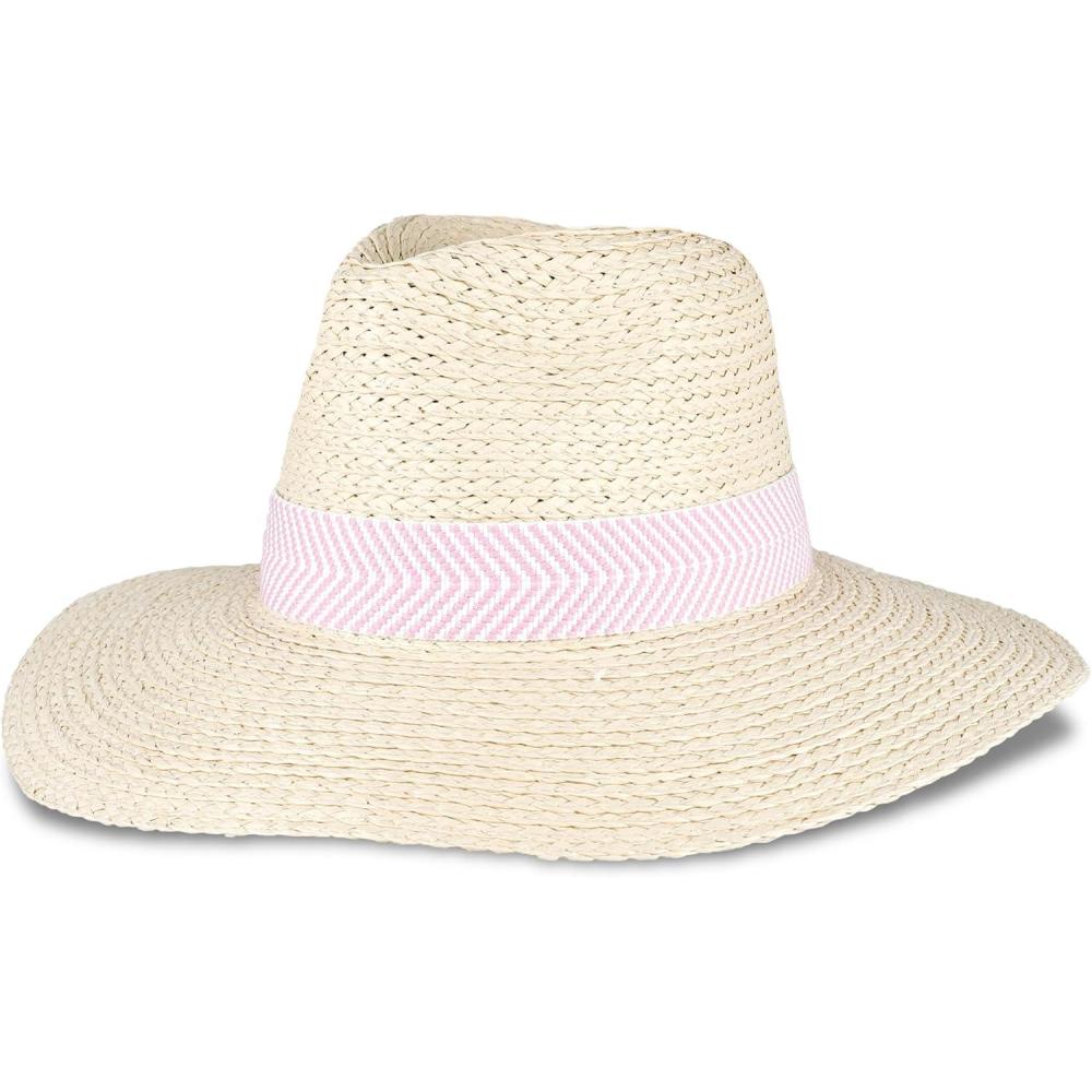 imageLevis Womens Wide Brim Straw Hat with Woven BandPink