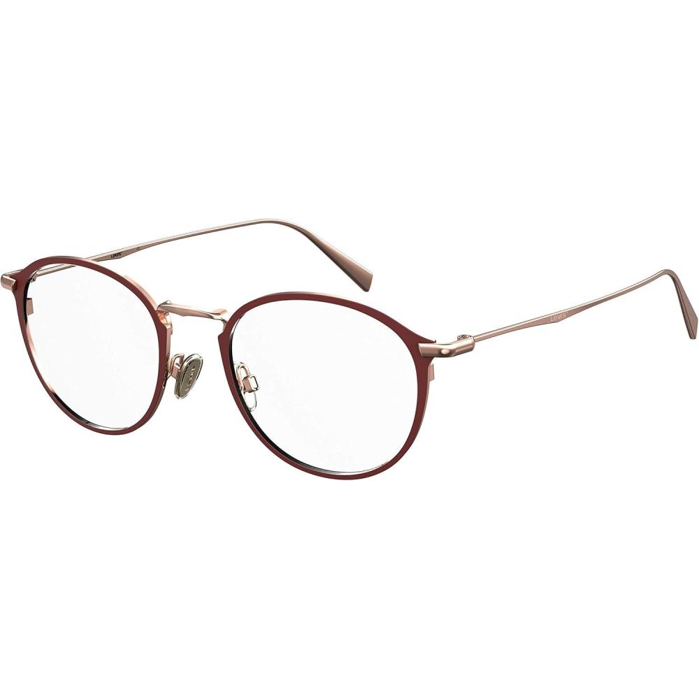 imageLevis mens LV 5001 Oval Prescription Eyeglass FramesBurgundyDemo Lens
