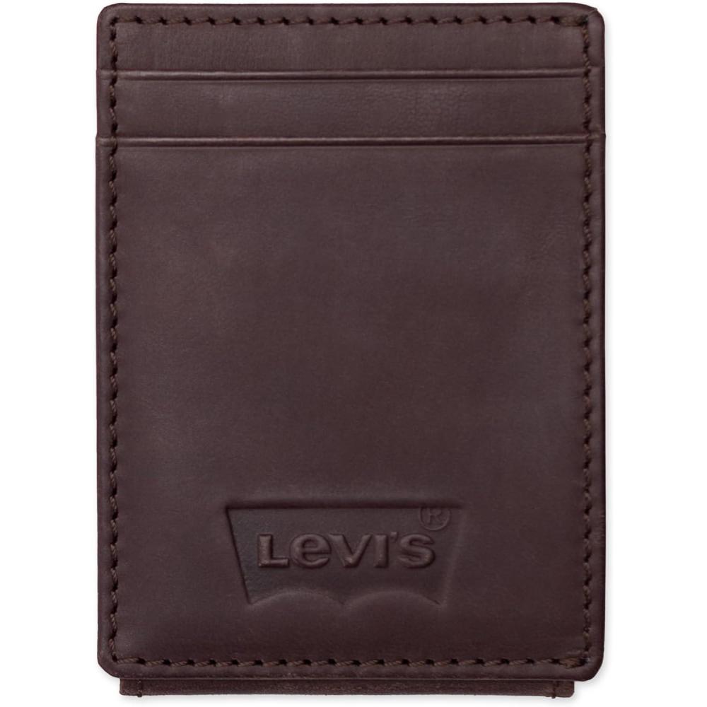 imageLevis mens RFID Slim Everyday Card Case WalletBrown