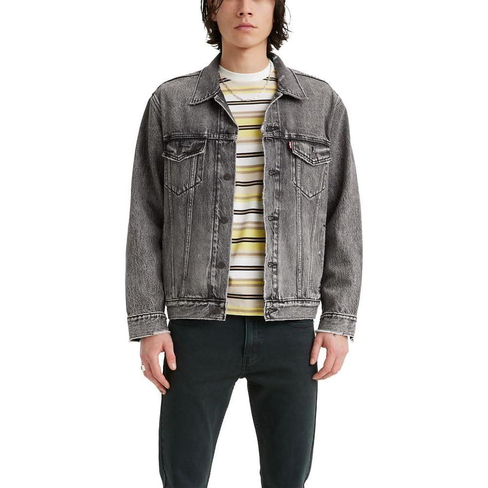 imageLevis mens Relaxed Fit TruckerBlack Bear Claws