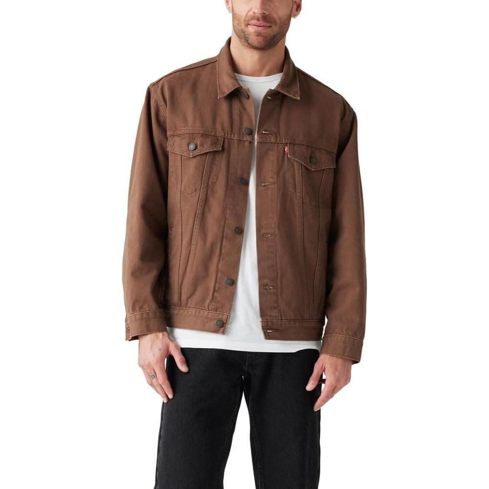 imageLevis mens Relaxed Fit TruckerNew Fondue Fudge