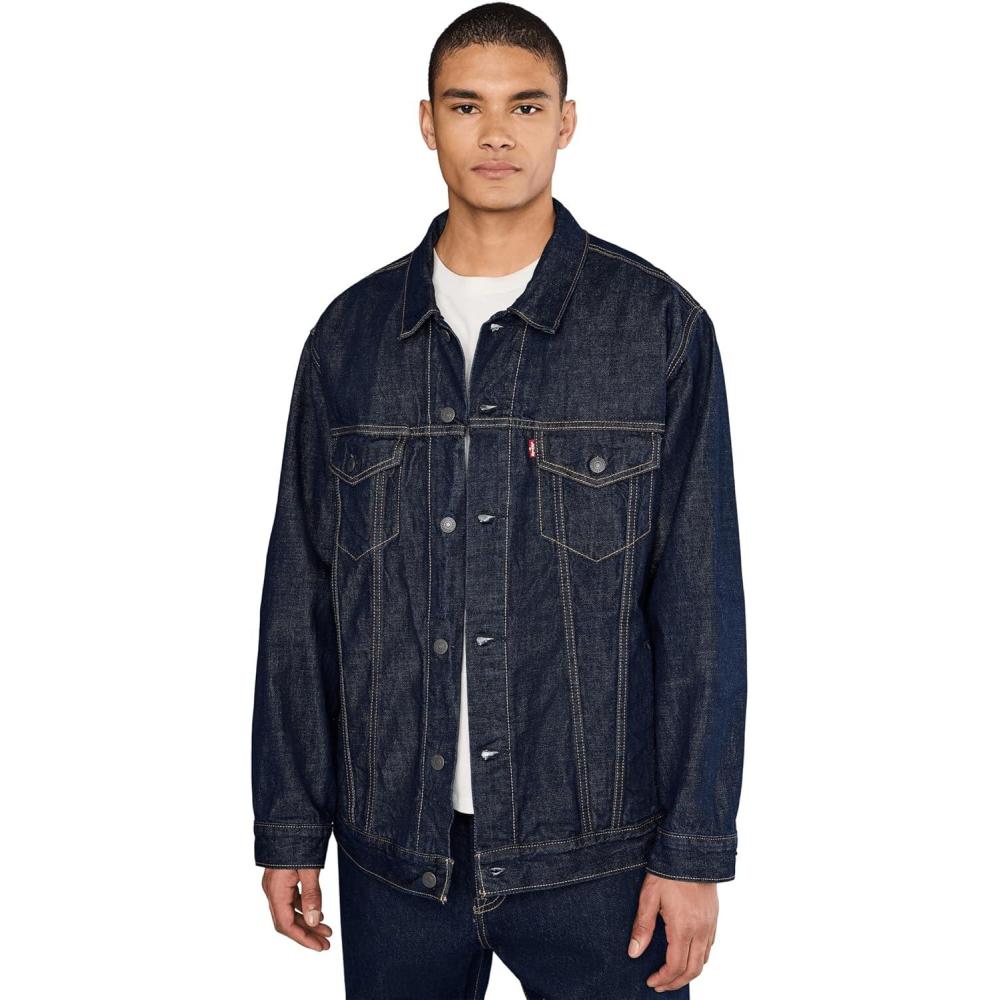 imageLevis mens Relaxed Fit TruckerWash It Out Rinse