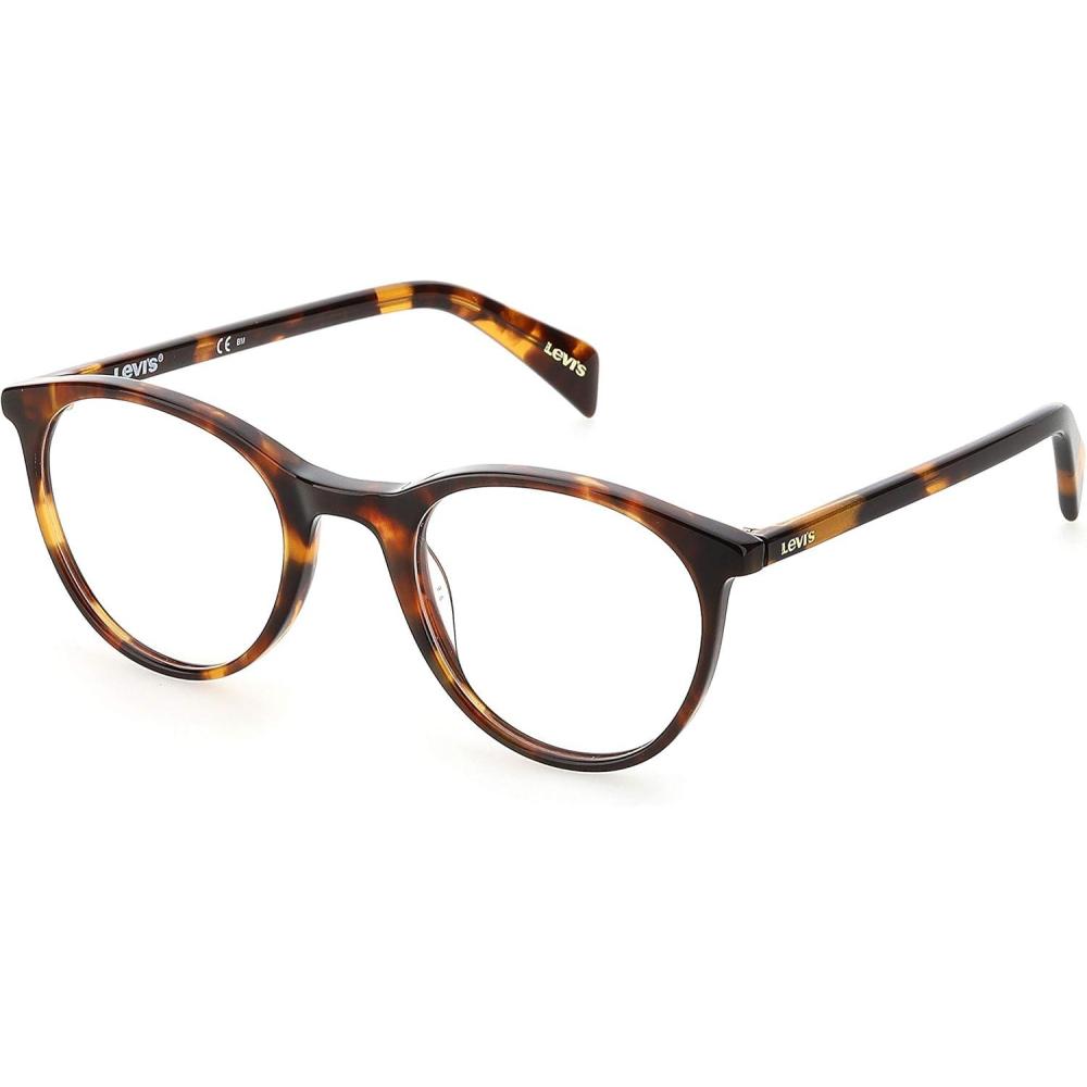 imageLevis unisexadult LV 1005 Round Prescription Eyeglass FramesHavanaDemo Lens