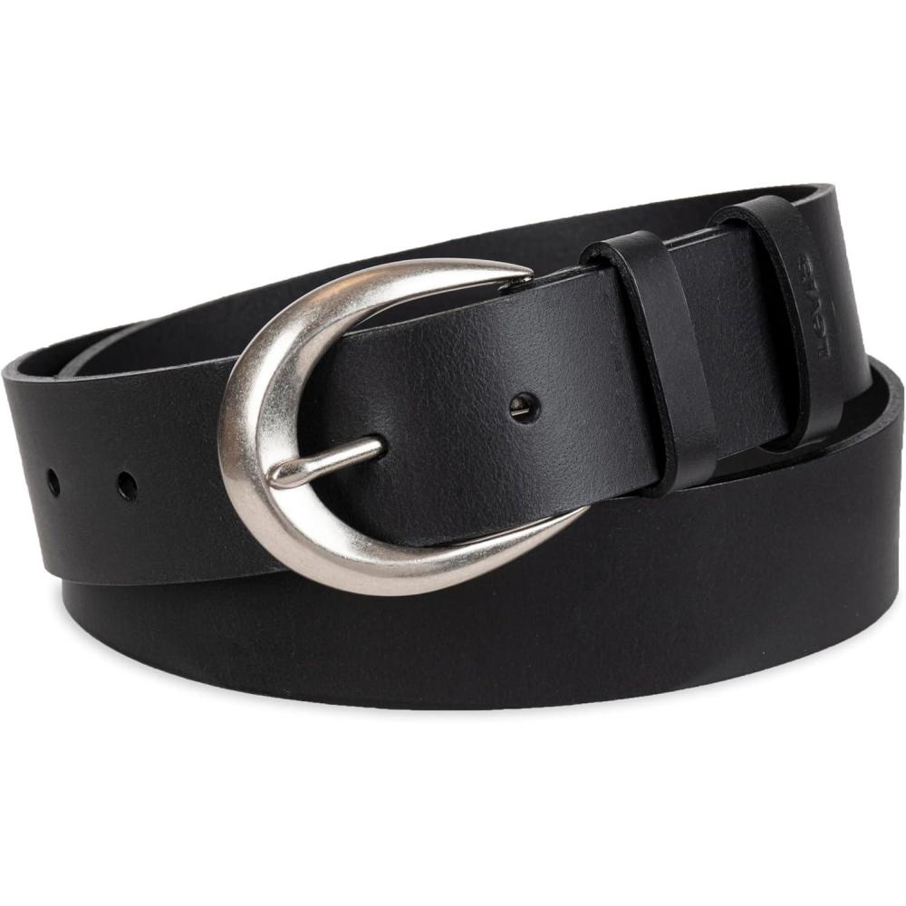 imageWomens Round Cut Edge Logo Loop Jean BeltBlack Double Loop