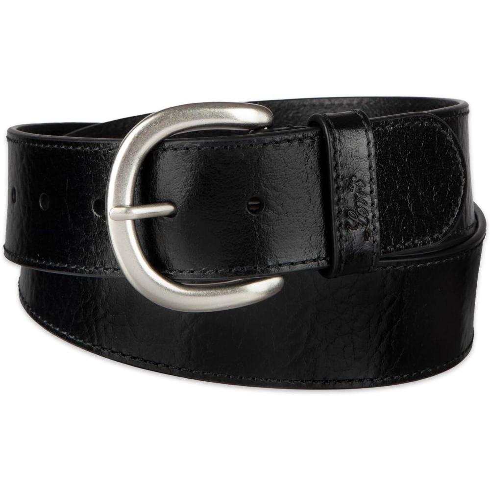 imageWomens Round Cut Edge Logo Loop Jean BeltBlack Edge Stitch