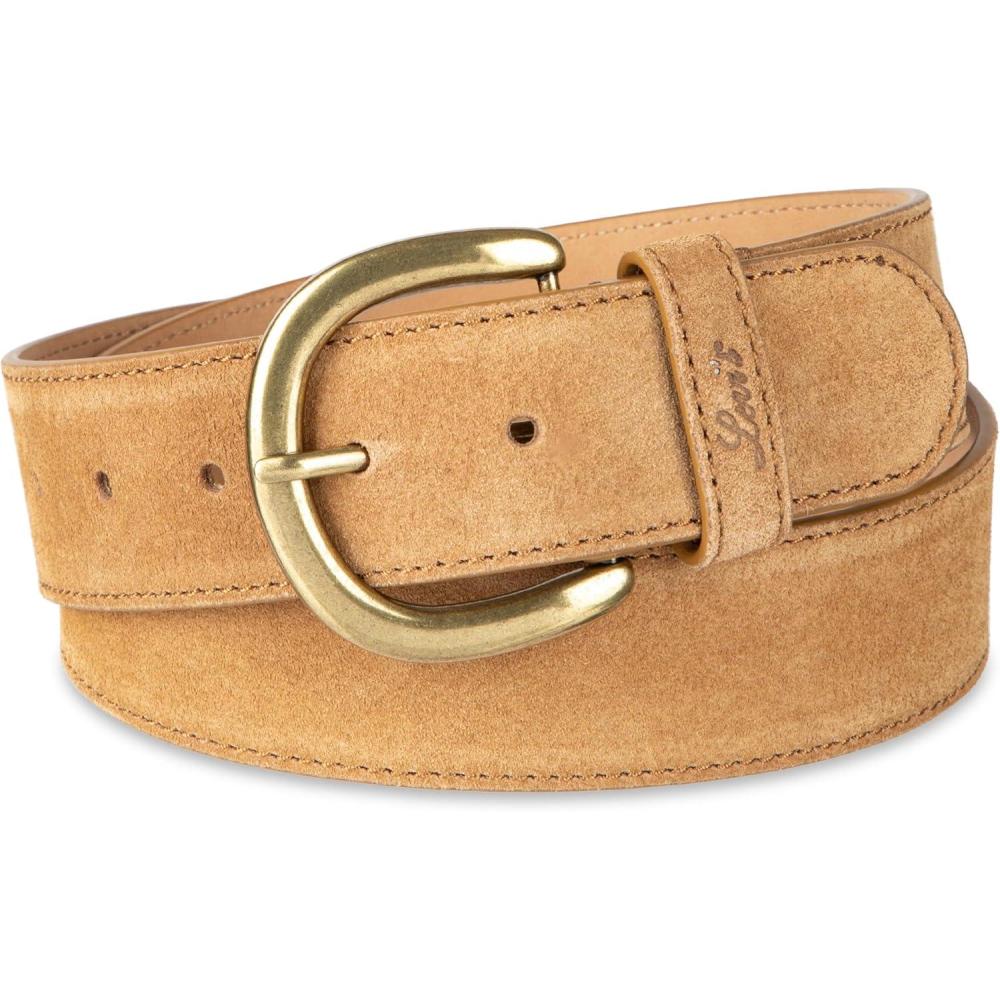 imageWomens Round Cut Edge Logo Loop Jean BeltTan Suede