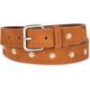 Tan Suede Floral Stitch