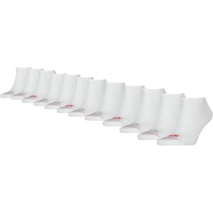 Levi’s Men’s 12-pack Low Cut Socks, Lightweight, Arch Support & Mesh Ventilation(White/Glacier Gray/Red)