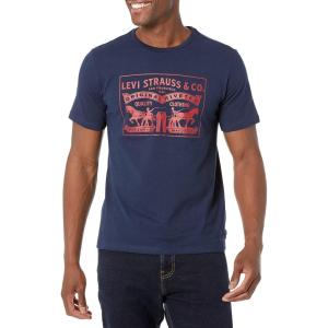 Levi’s Mens 2-Horse Graphic Tee(Dress Blues)