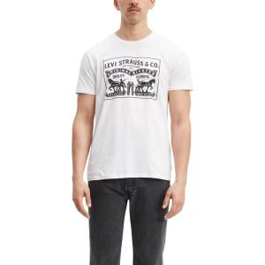 Levi’s Mens 2-Horse Graphic Tee(White)
