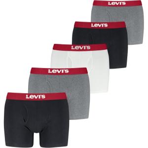 Levi’s Men’s 5-pack Boxer Brief, Soft Cotton, Tag-free, Breathable Comfort(Black/Grey/White Combo)