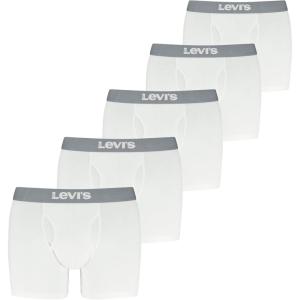 Levi’s Men’s 5-pack Boxer Brief, Soft Cotton, Tag-free, Breathable Comfort(White Combo)