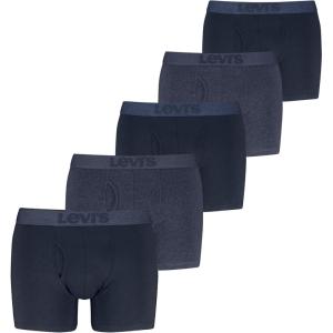 Levi’s Men’s 5-pack Boxer Brief With Melange Waistband, Soft Cotton, Tag-free, Breathable Comfort(Blue Combo)