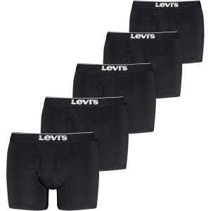 Levi’s Men’s 5-pack Microfiber Boxer Brief, Moisture Wicking, Ultra Soft Feel, Tag-free(Black Combo)