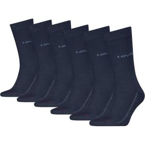 Levi’s Men’s 6-pack Crew Socks, Lightweight, Arch Support & Mesh Ventilation(Navy Blazer/Blue Horizon/Red)