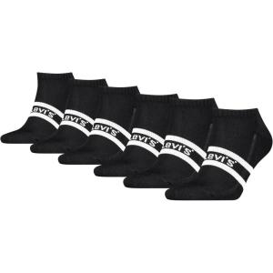 Levi’s Men’s 6-pack Low Cut Socks, Cushioned Footbed, Arch Support & Mesh Ventilation(White/Navy Blazer)