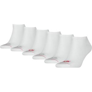 Levi’s Men’s 6-pack Low Cut Socks, Lightweight, Arch Support & Mesh Ventilation(White/Glacier Gray/Red)