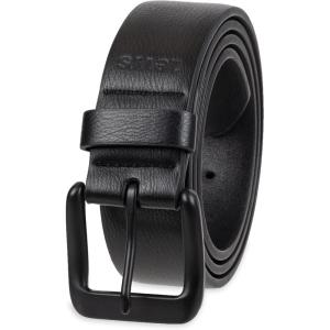 Levi’s Men’s Casual Leather Belt, Classic Strap for Jeans & Everyday Wear(Black Stretch)