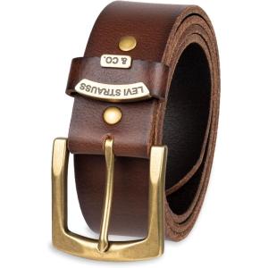 Levi’s Men’s Casual Leather Belt, Classic Strap for Jeans & Everyday Wear(Brown Ornament)
