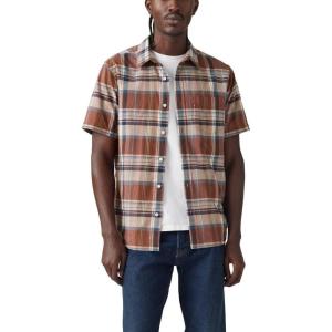 Levi’s Men’s Classic 1 Pocket Short Sleeve Button Up Shirt (Also Available in Big)(Keith Plaid Egret)