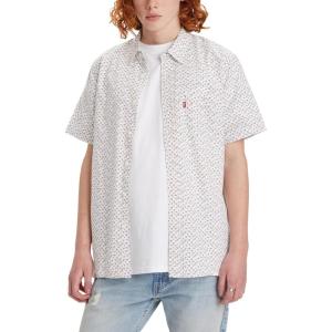 Levi’s Men’s Classic 1 Pocket Short Sleeve Button Up Shirt (Also Available in Big)((New) Francis Floral Bright White Print)