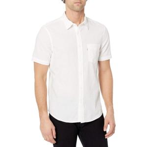 Levi’s Men’s Classic 1 Pocket Short Sleeve Button Up Shirt (Also Available in Big)(White)