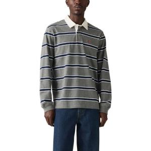 Levi’s Men’s Classic Long Sleeve Rugby Shirt((New) Ryker Stripe Heather)