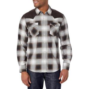 Levi’s Men’s Classic Western Shirt (Also Available in Big & Tall)(Harvey Plaid Chocolate Brown)