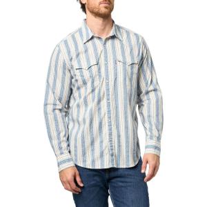 Levi’s Men’s Classic Western Shirt (Also Available in Big & Tall)((New) Kassidy Printed Stripe Egret)