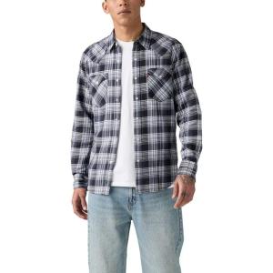 Levi’s Men’s Classic Western Shirt (Also Available in Big & Tall)((New) Nils Plaid Jet Black)