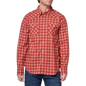 Levi’s Men’s Classic Western Shirt (Also Available in Big & Tall)((New) Reflect Geo Bossa Nova Red)