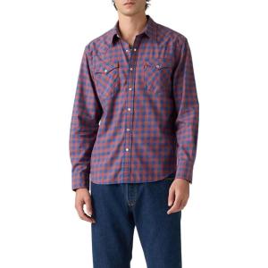 Levi’s Men’s Classic Western Shirt (Also Available in Big & Tall)((New) Trenton Plaid Sunshine Blue)